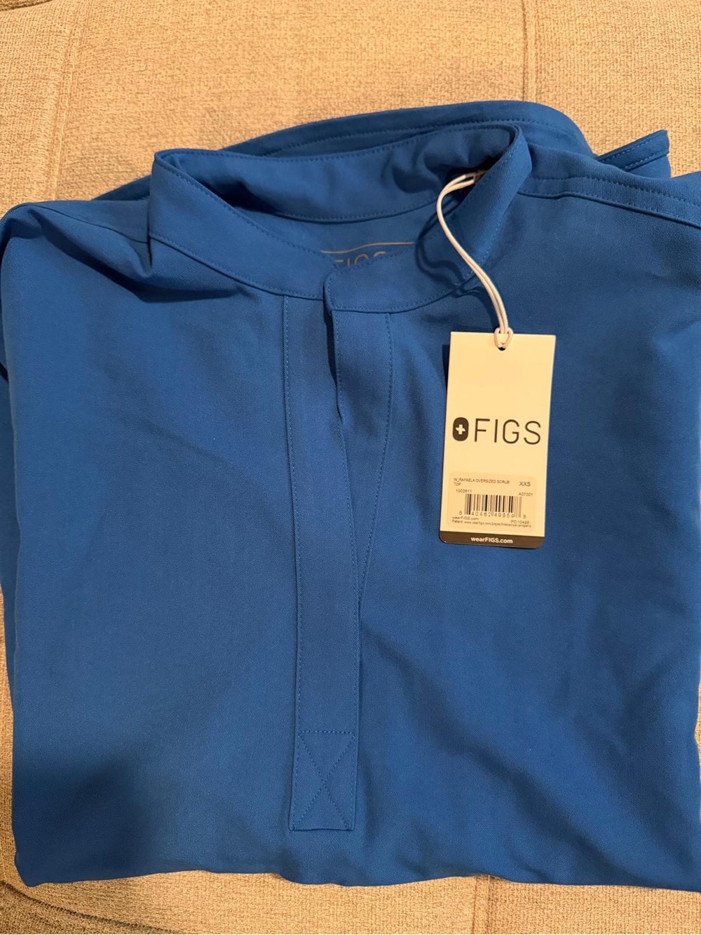 Figs Women's Royal blue Rafaela oversized scrub top XXS